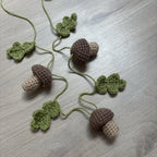 Crochet Mushroom and Leaf Bunting