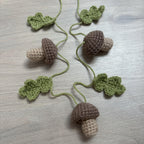 Crochet Mushroom and Leaf Bunting