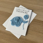 Personalised Crochet Elephant New Baby Card for Baby Boy - 'Welcome to the World'