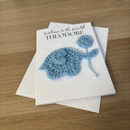 Personalised Crochet Elephant New Baby Card for Baby Boy - 'Welcome to the World'