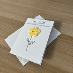 Personalised Teacher Card - 'Thank You for Helping me Grow' - Crochet Yellow Daisy Flower