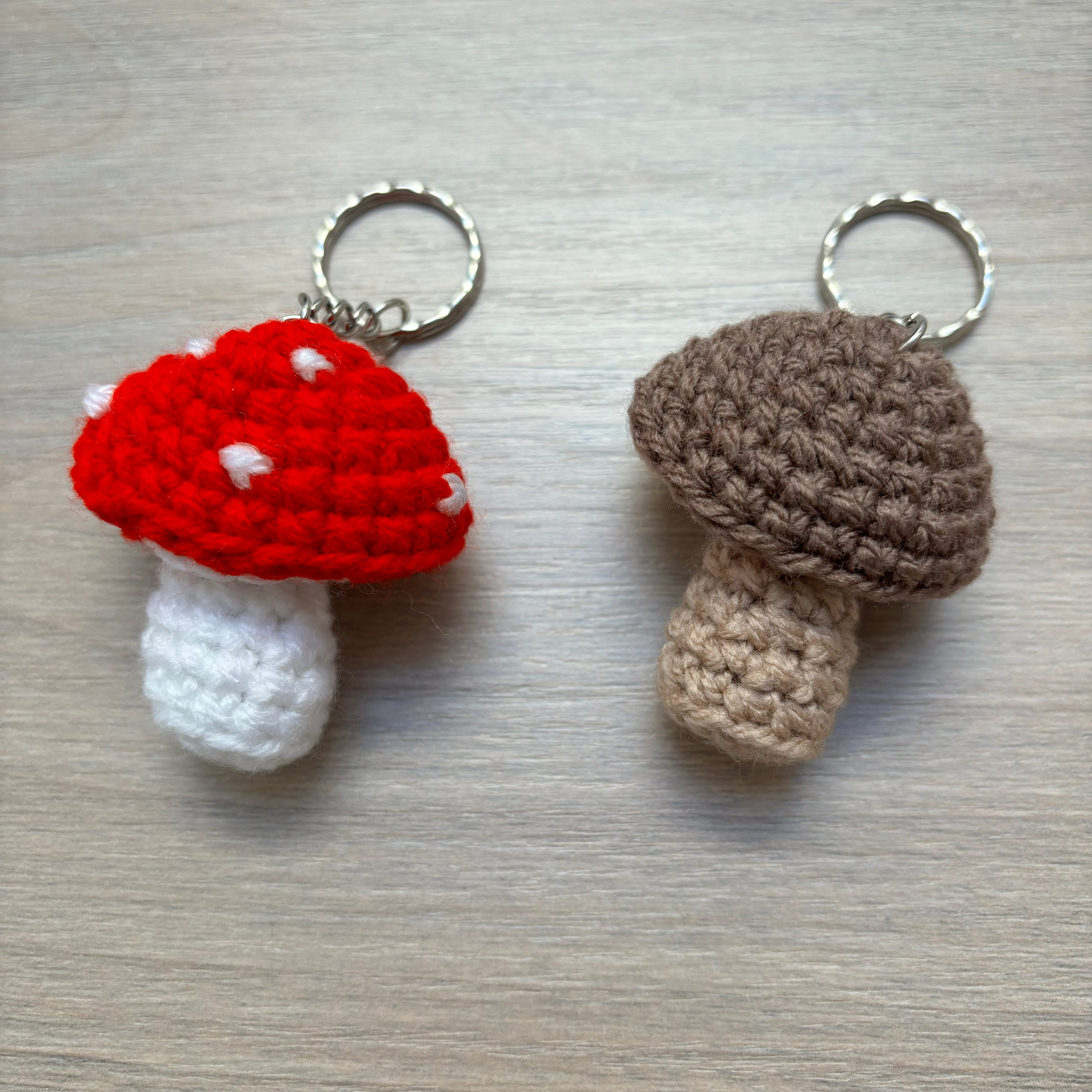 Crochet Toadstool/Mushroom Keyring