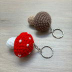 Crochet Toadstool/Mushroom Keyring