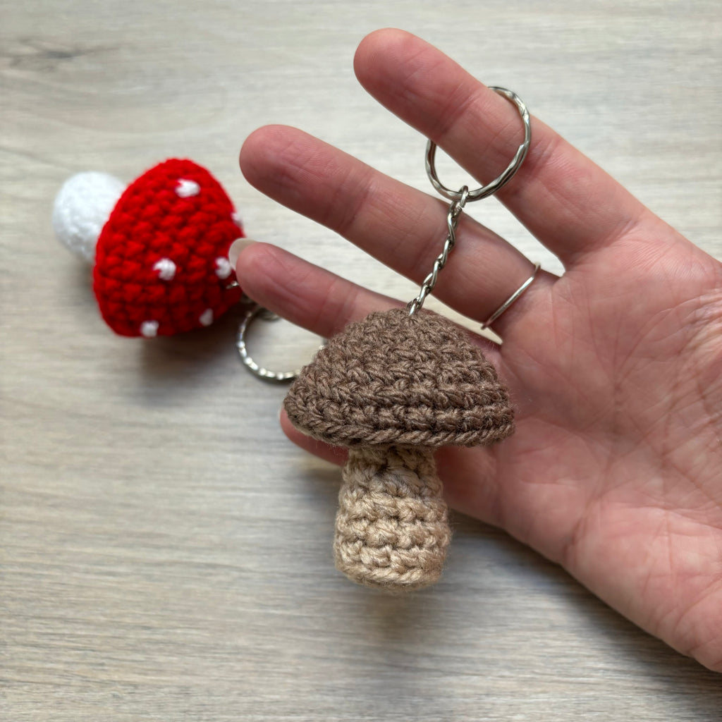 Crochet Toadstool/Mushroom Keyring