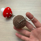 Crochet Toadstool/Mushroom Keyring