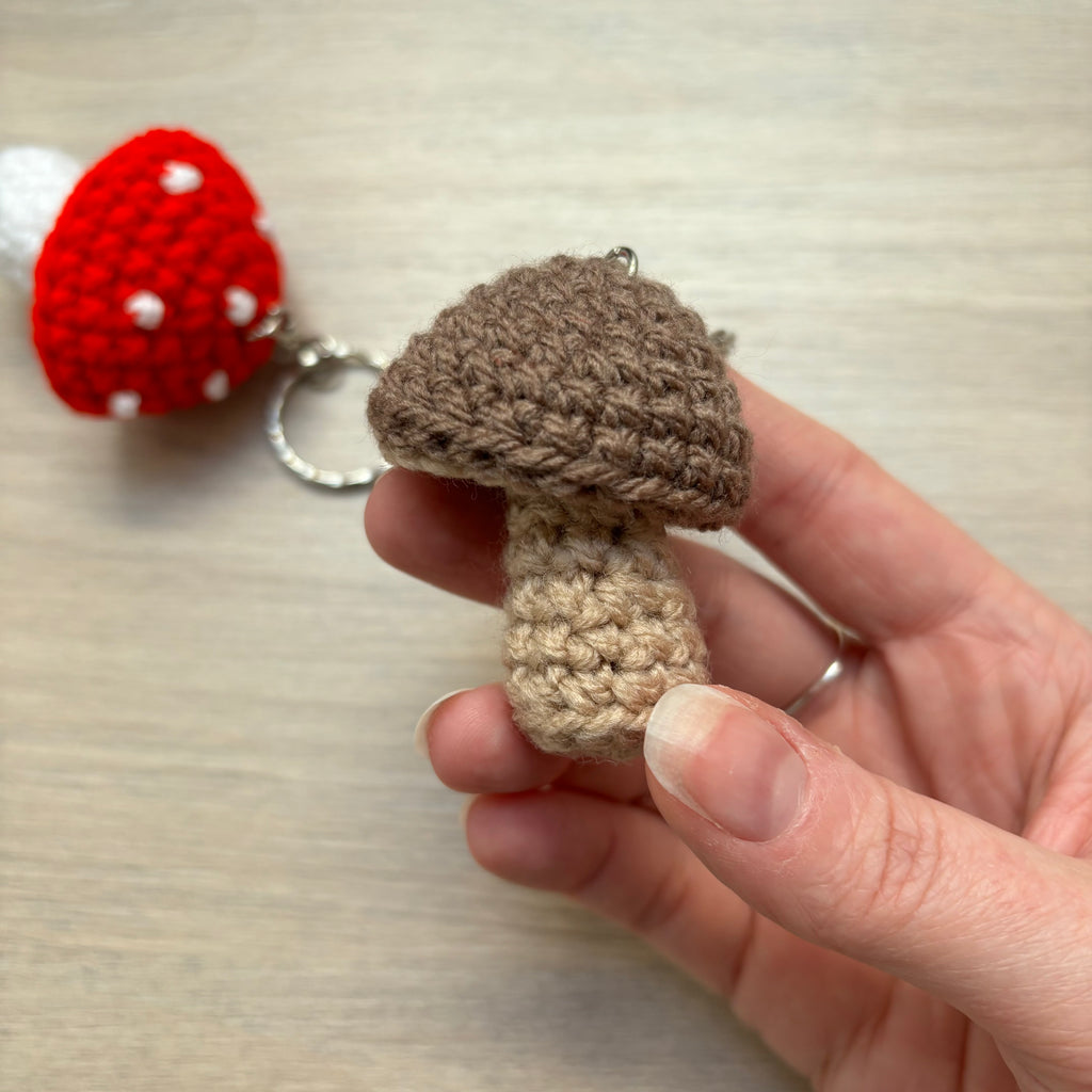 Crochet Toadstool/Mushroom Keyring