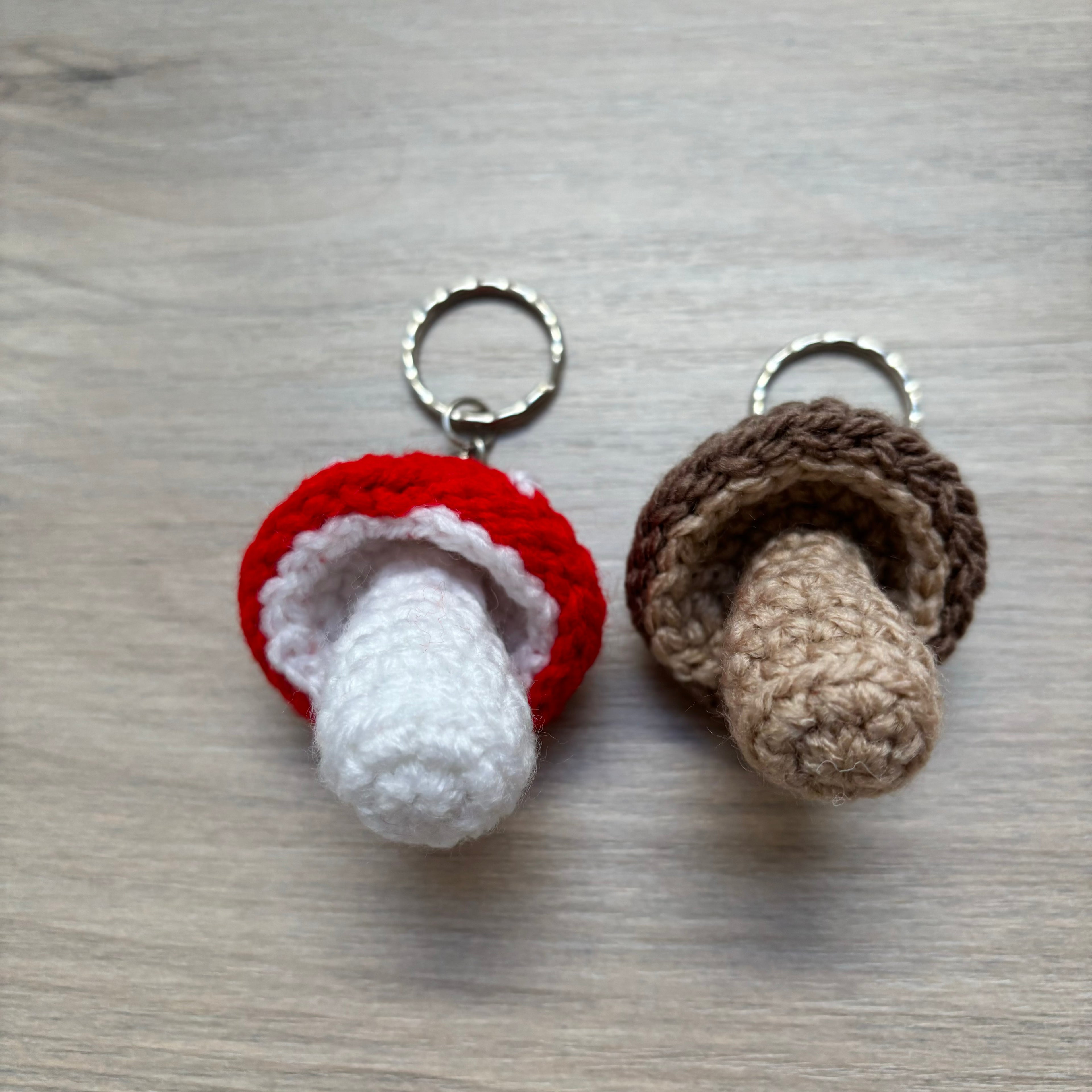 Crochet Toadstool/Mushroom Keyring