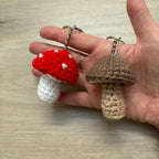 Crochet Toadstool/Mushroom Keyring