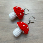 Crochet Toadstool/Mushroom Keyring