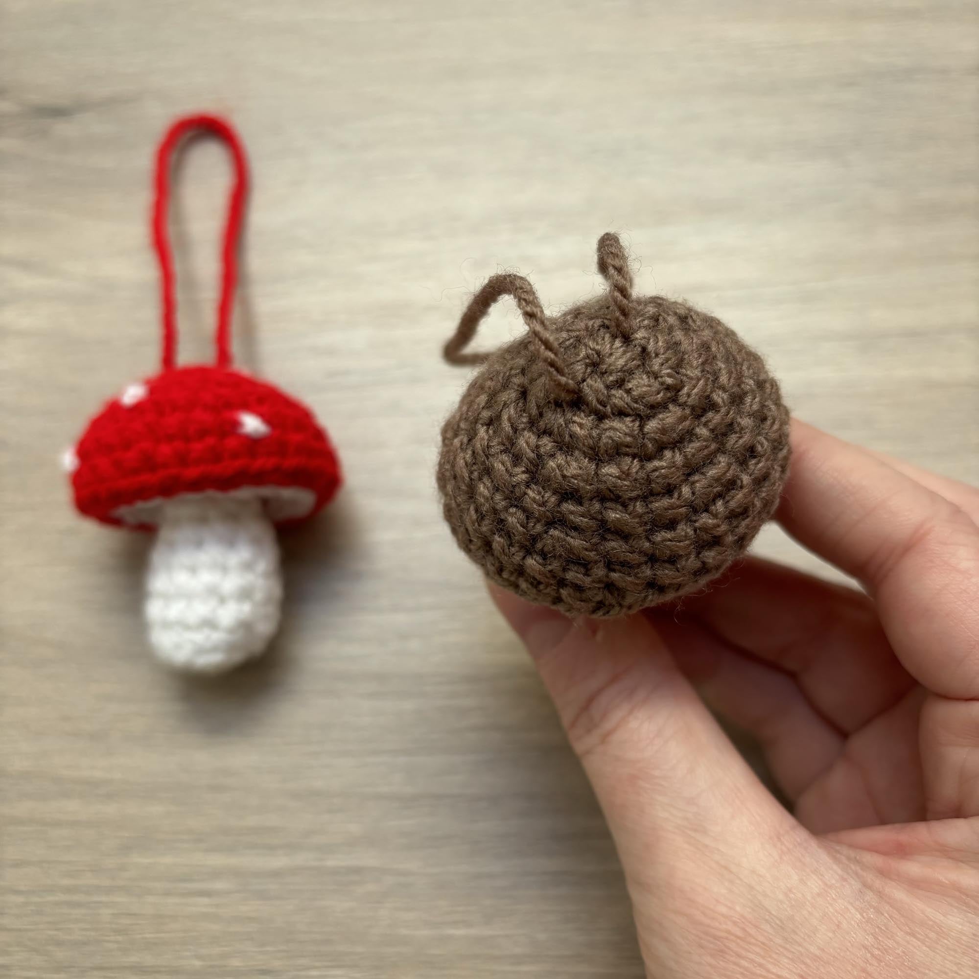 Crochet Toadstool/Mushroom Hanging Decoration
