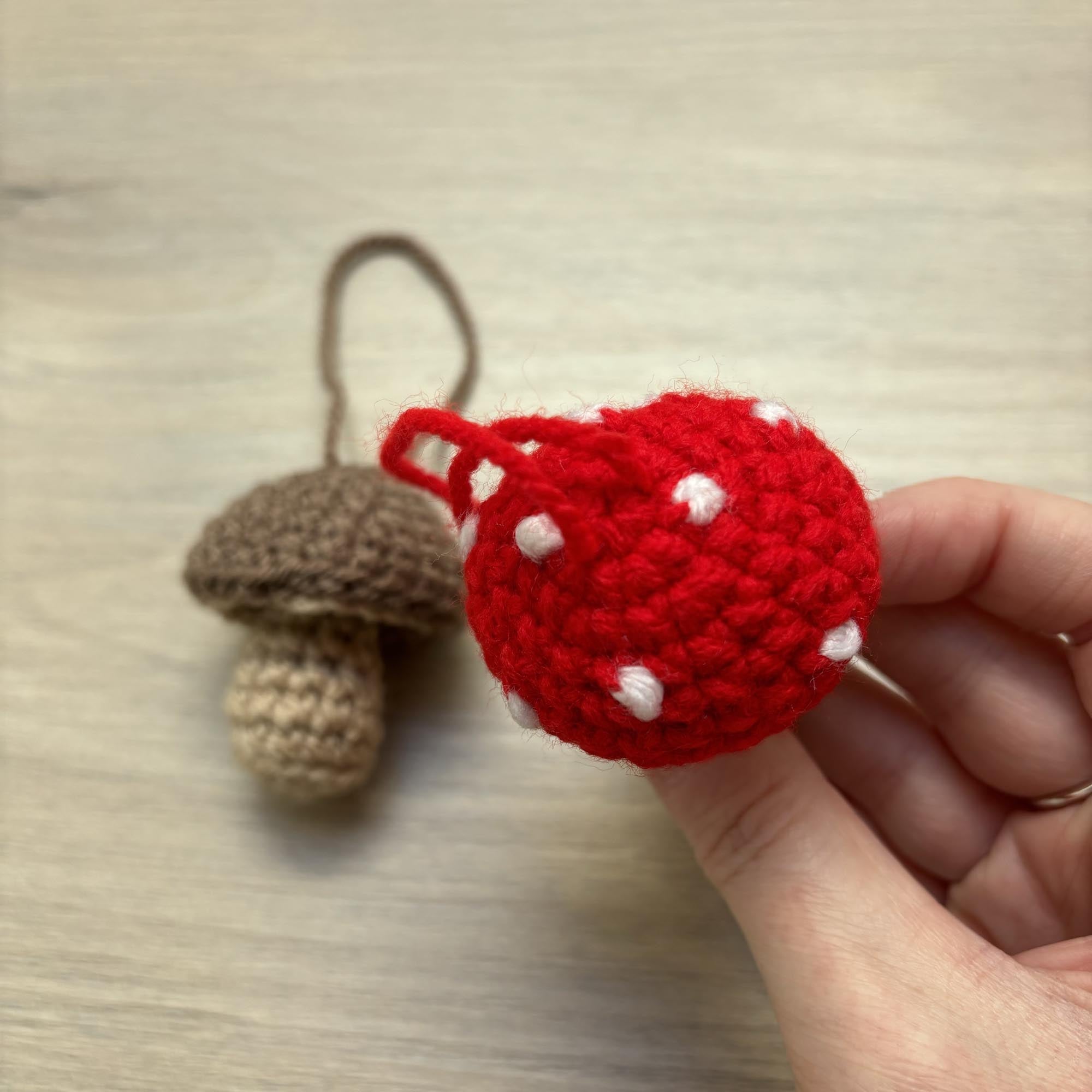 Crochet Toadstool/Mushroom Hanging Decoration