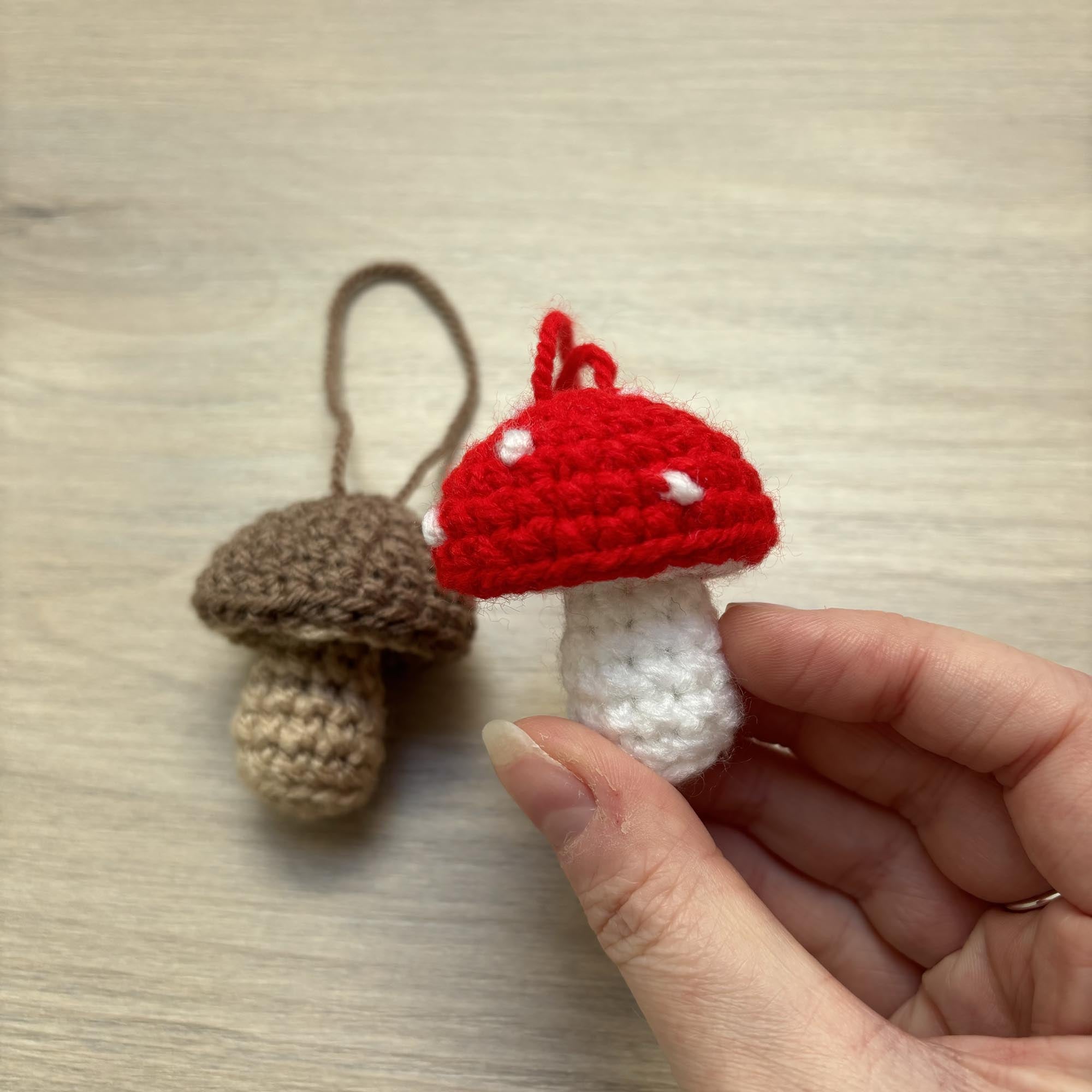 Crochet Toadstool/Mushroom Hanging Decoration