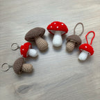 Crochet Toadstool/Mushroom Keyring