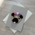 Crochet Pug 100% Recycled Greetings Card
