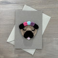 Crochet Pug 100% Recycled Greetings Card