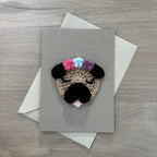 Crochet Pug 100% Recycled Greetings Card