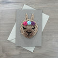 Crochet Llama 100% Recycled Greetings Card