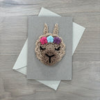 Crochet Llama 100% Recycled Greetings Card