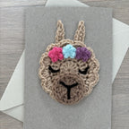 Crochet Llama 100% Recycled Greetings Card