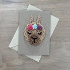 Crochet Llama 100% Recycled Greetings Card