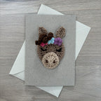 Crochet Horse 100% Recycled Greetings Card