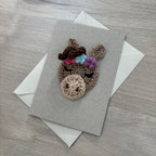 Crochet Horse 100% Recycled Greetings Card