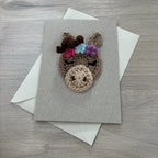 Crochet Horse 100% Recycled Greetings Card