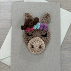 Crochet Horse 100% Recycled Greetings Card