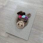 Crochet Horse 100% Recycled Greetings Card