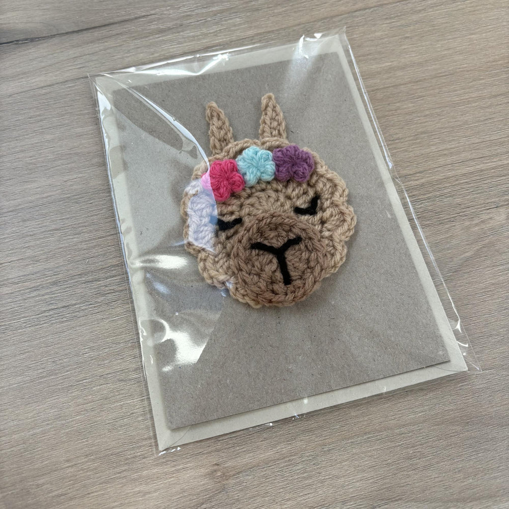 Crochet Llama 100% Recycled Greetings Card