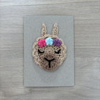 Crochet Llama 100% Recycled Greetings Card