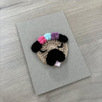 Crochet Pug 100% Recycled Greetings Card