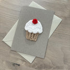 Crochet Cupcake 100% Recycled Greetings Card