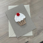 Crochet Cupcake 100% Recycled Greetings Card