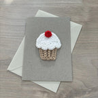 Crochet Cupcake 100% Recycled Greetings Card