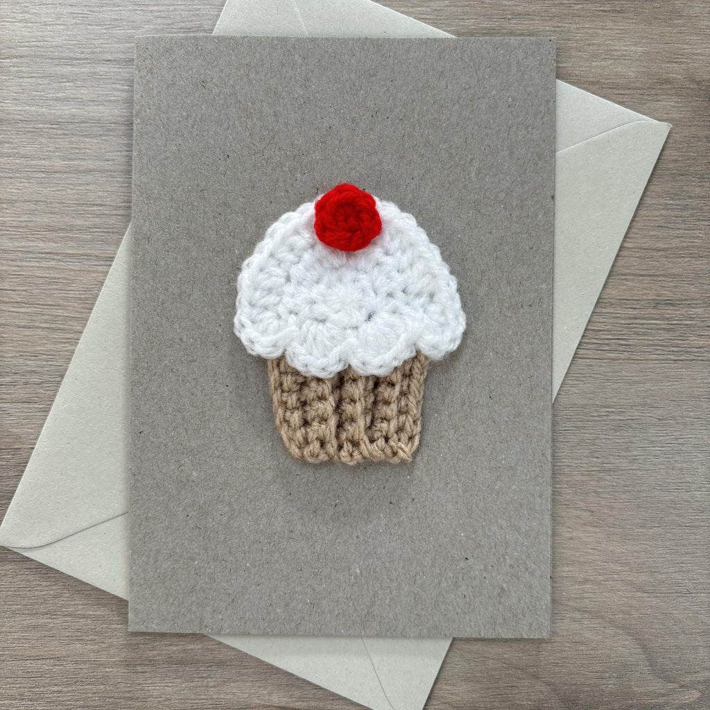 Crochet Cupcake 100% Recycled Greetings Card
