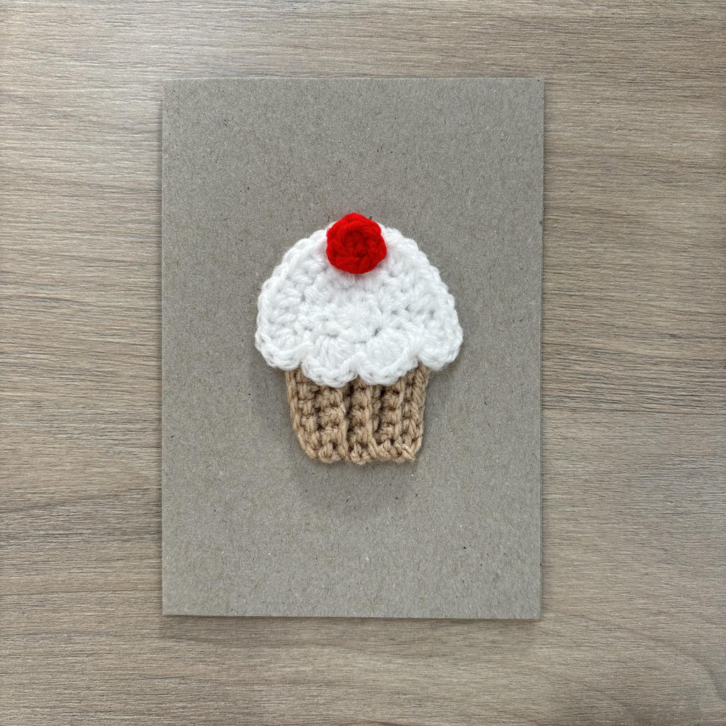 Crochet Cupcake 100% Recycled Greetings Card