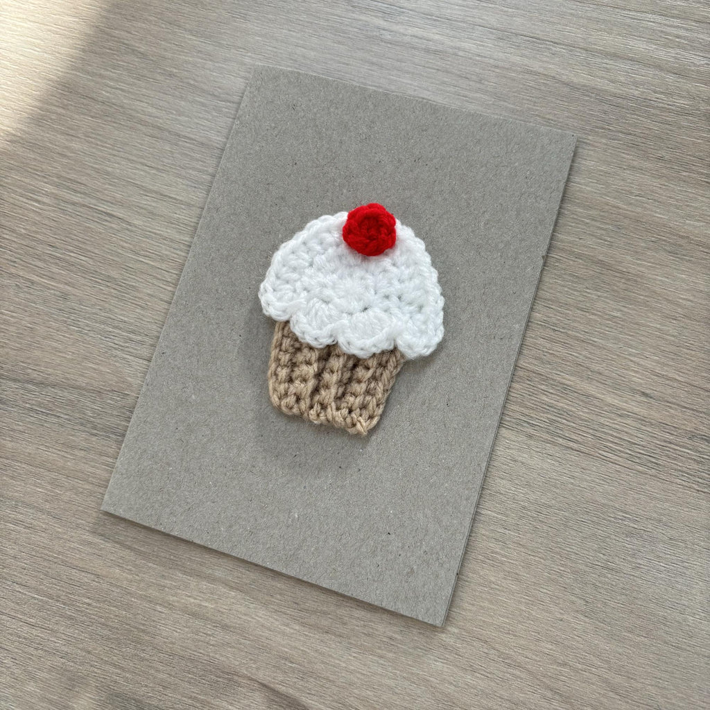 Crochet Cupcake 100% Recycled Greetings Card