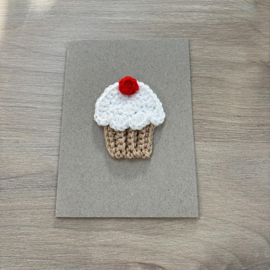 Crochet Cupcake 100% Recycled Greetings Card