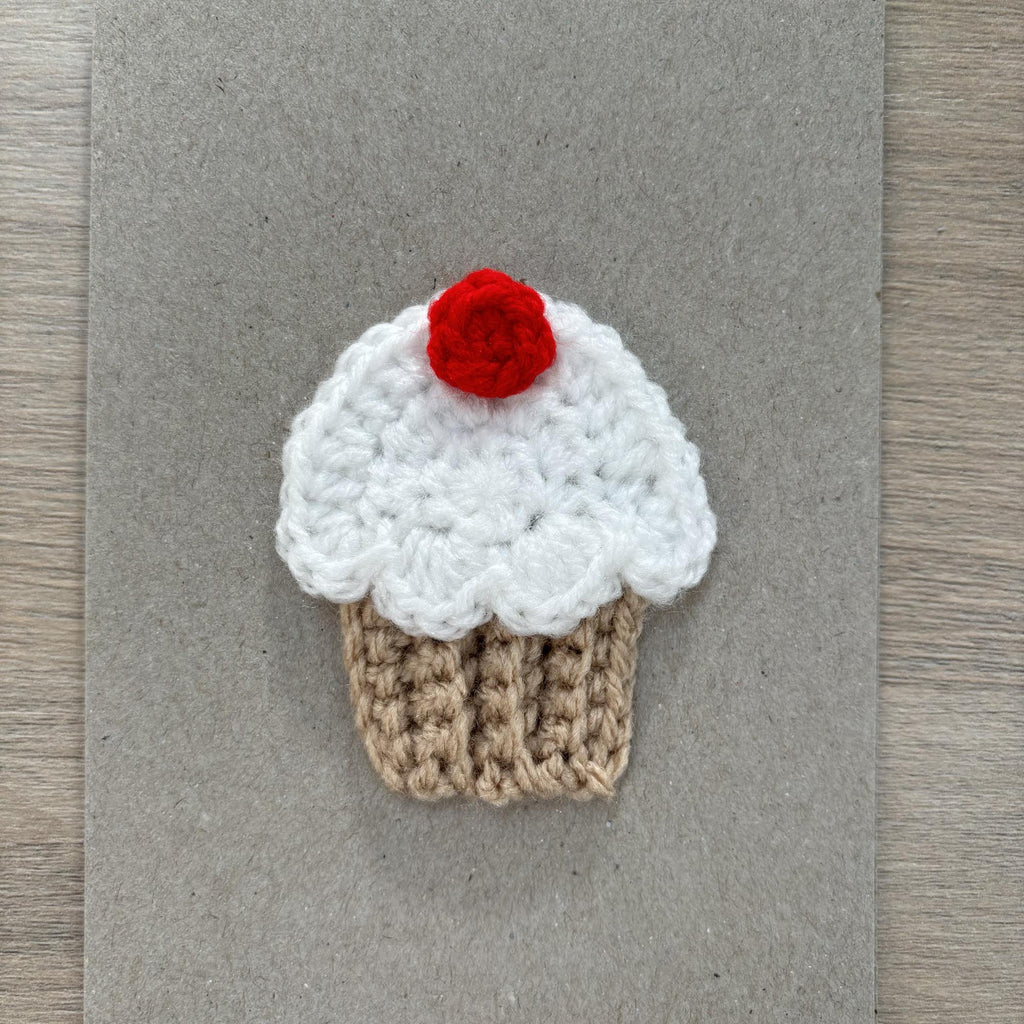 Crochet Cupcake 100% Recycled Greetings Card