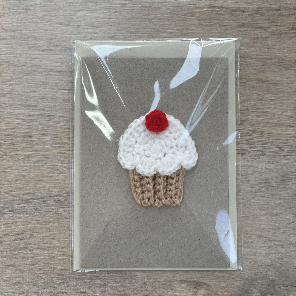 Crochet Cupcake 100% Recycled Greetings Card