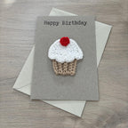 Crochet Cupcake 100% Recycled Birthday Card