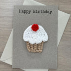 Crochet Cupcake 100% Recycled Birthday Card