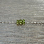 Sterling Silver Small Peridot Gemstone Bar 16" Necklace