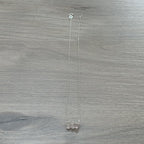 Sterling Silver Small Rose Quartz Gemstone Bar 16" Necklace