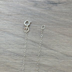 Sterling Silver Small Rose Quartz Gemstone Bar 16" Necklace