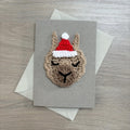 Crochet Christmas Llama 100% Recycled Greetings Card