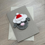 Crochet Christmas Sheep 100% Recycled Greetings Card