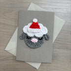 Crochet Christmas Sheep 100% Recycled Greetings Card