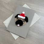 Crochet Christmas Pug 100% Recycled Greetings Card